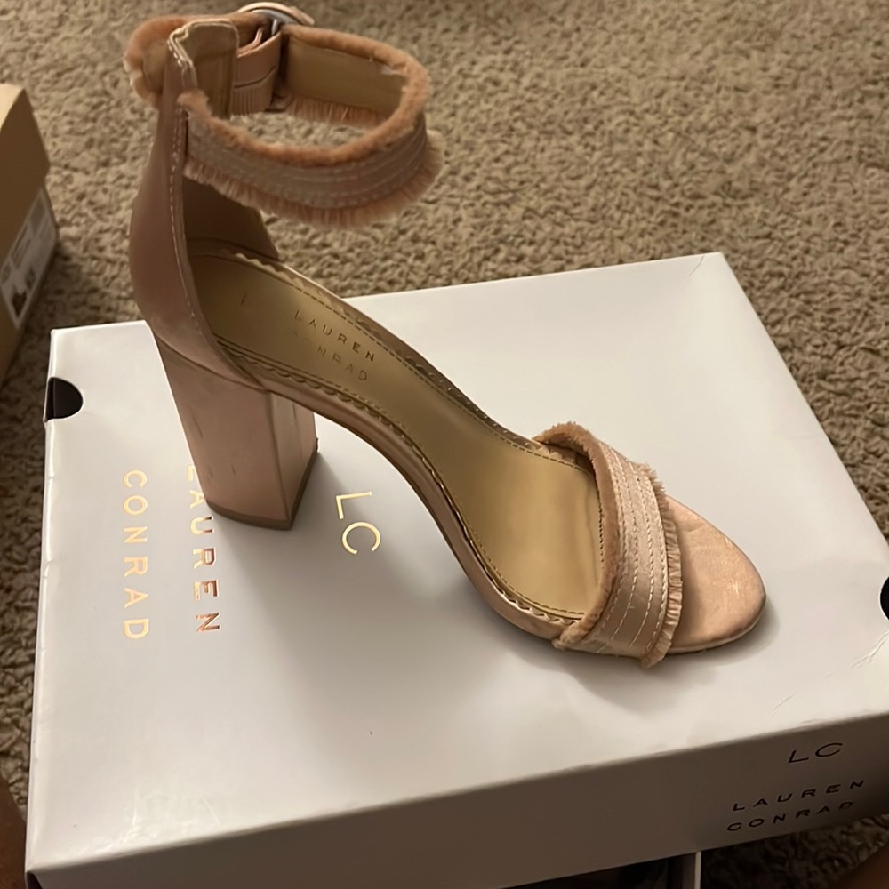 Lauren Conrad blush (rose gold) heels